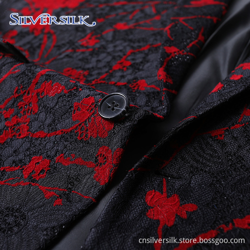 Sparkly Floral Casual Suit Full Dress Bestickter Blazer